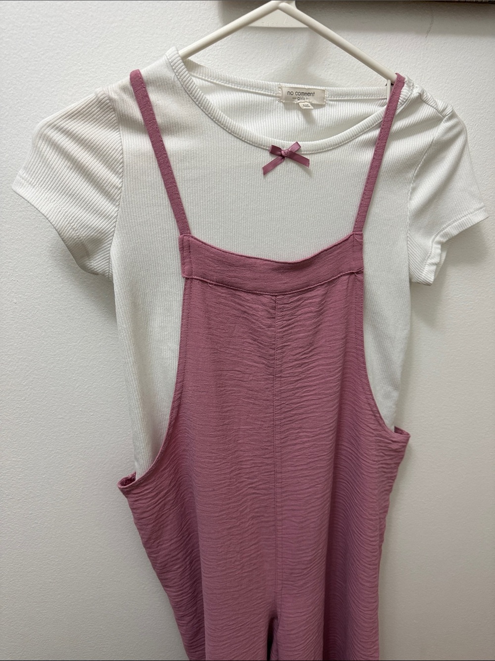 No Comment Girls Pink Sleeveless Jumpsuit and top - Picture 3 of 9